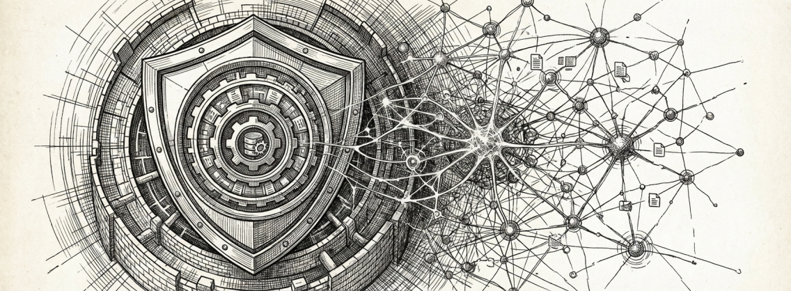 NemoClaw enterprise autonomous agent security architecture shield dissolving into network nodes