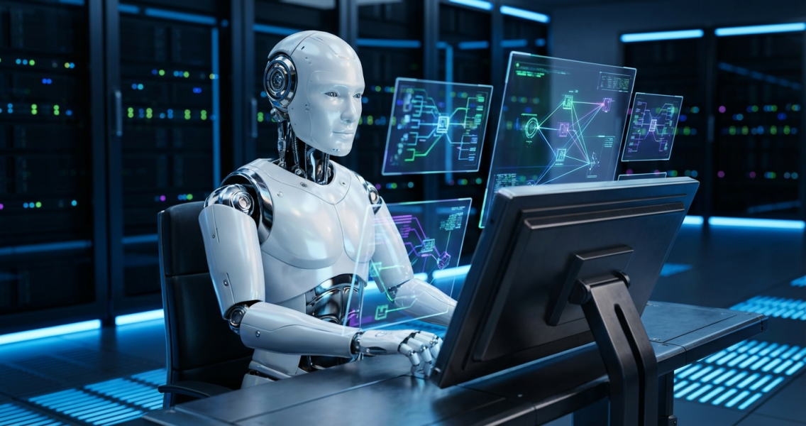 AI coding agent at a terminal workstation building multi-system integrations - case study featured image