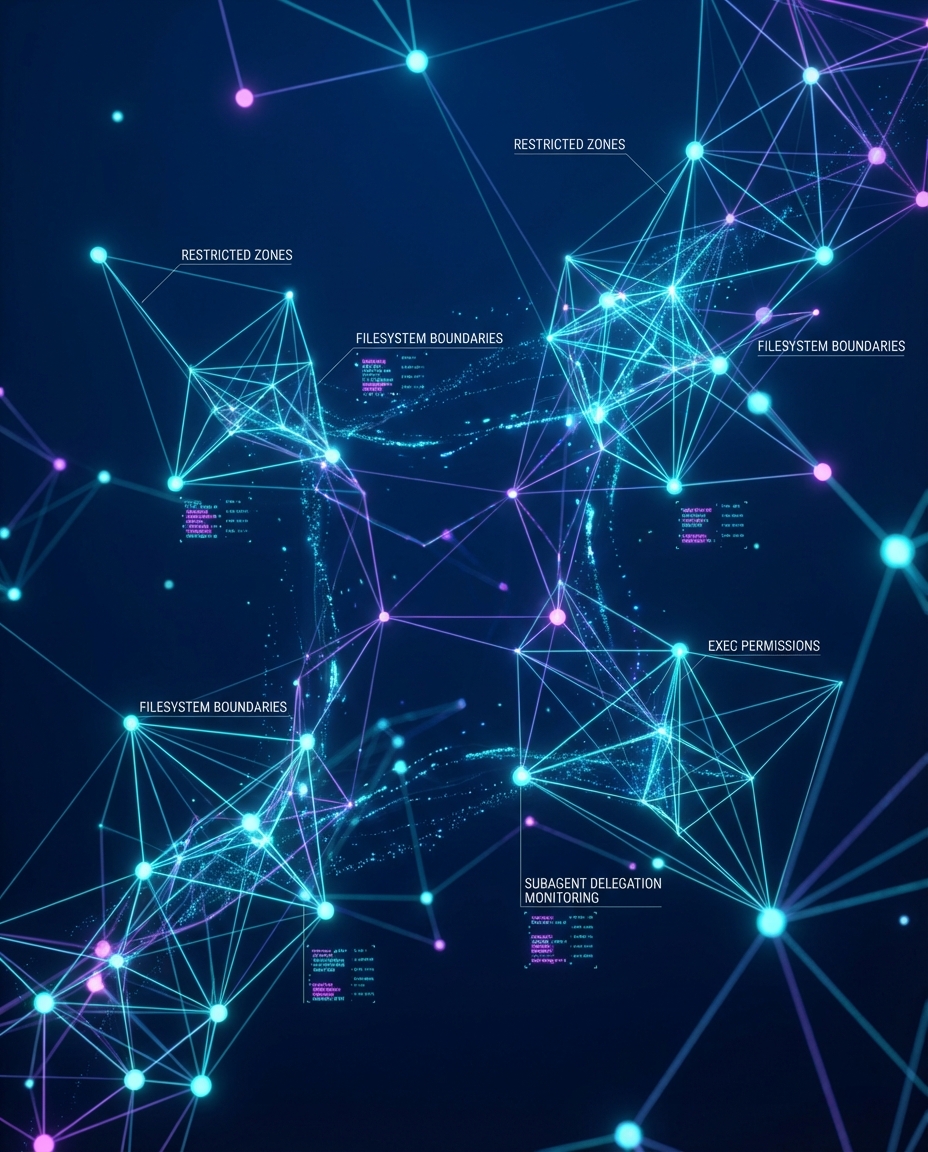 Agent permission visualization showing principle of least privilege in action