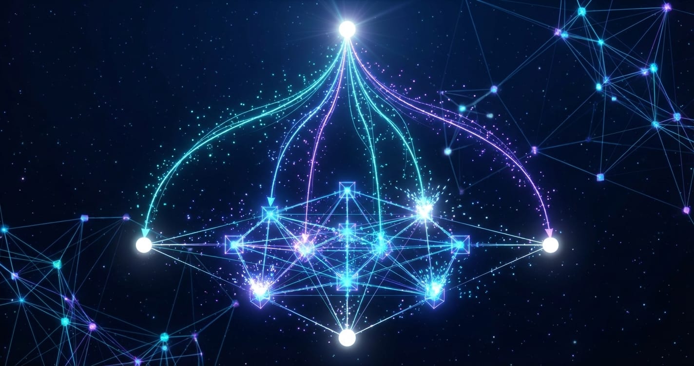 AI pipeline completion-triggered orchestration — single entry node cascading triggers through downstream stages